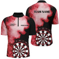 Personalized Flame Red Darts Quarter-Zip Custom Dart Dart Team VHM1117