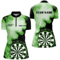 Personalized Green Flame Darts Quarter-Zip Custom Dart Dart Team VHM1118