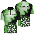 Personalized Green Flame Darts Quarter-Zip Custom Dart Dart Team VHM1118