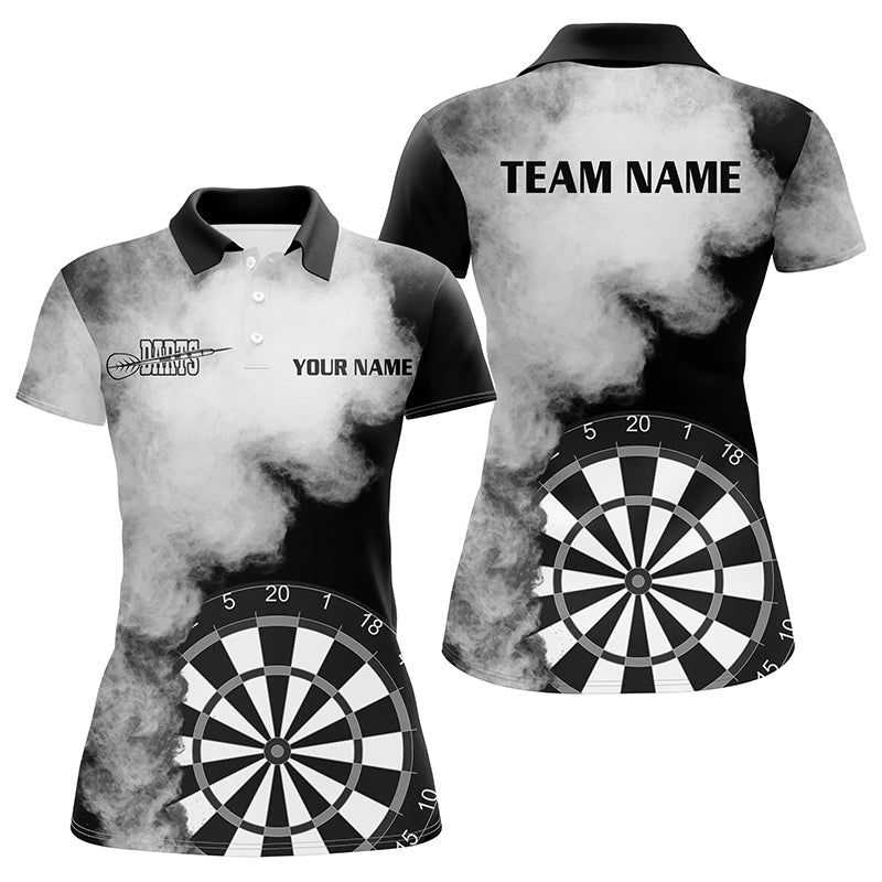 Personalized Black White Fire Dart Quarter-Zip Custom Dart Dart Team VHM1119