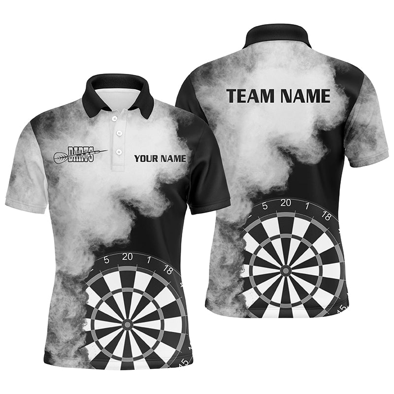 Personalized Black White Fire Dart Quarter-Zip Custom Dart Dart Team VHM1119