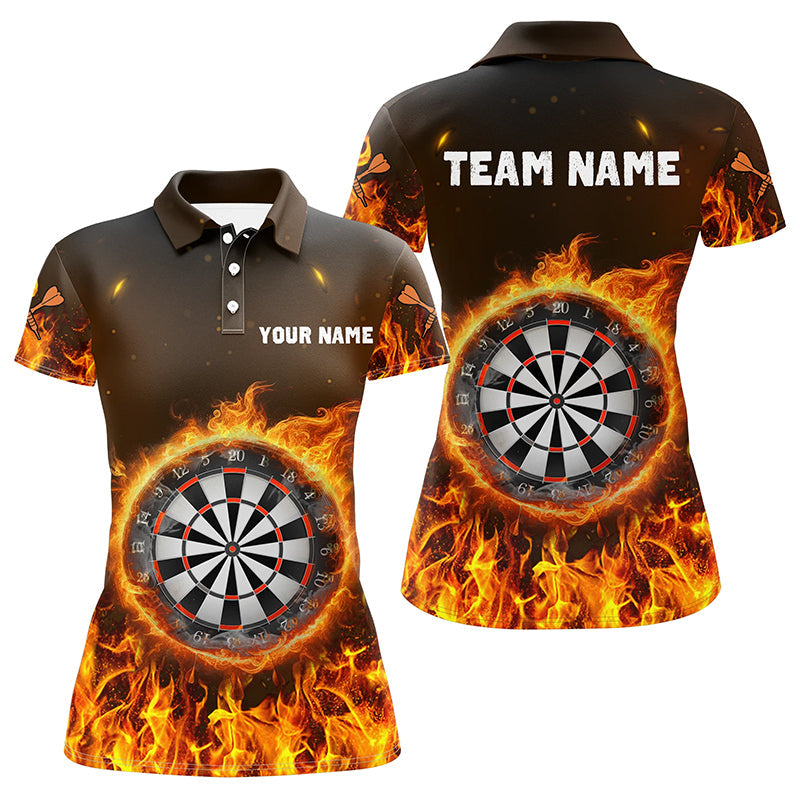 Personalized Fire Flame Dartboard Dart 3D Quarter-Zip, Custom Women Dart VHM1082