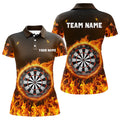Personalized Fire Flame Dartboard Dart 3D Quarter-Zip, Custom Women Dart VHM1082