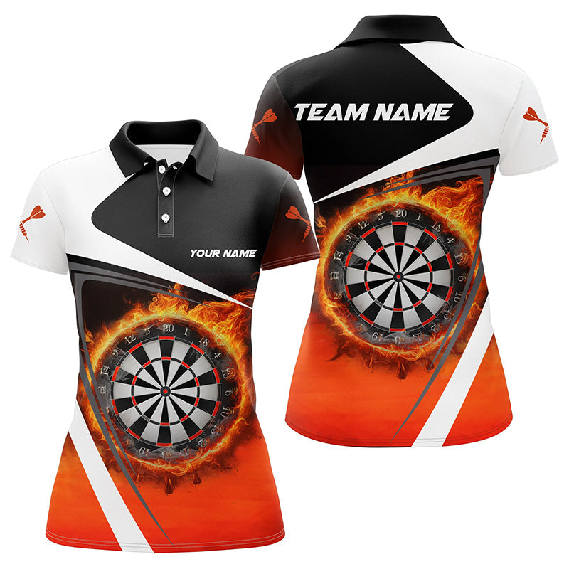 Personalized Fire Flame Dartboard Dart 3D Quarter-Zip, Custom Women Dart VHM1083
