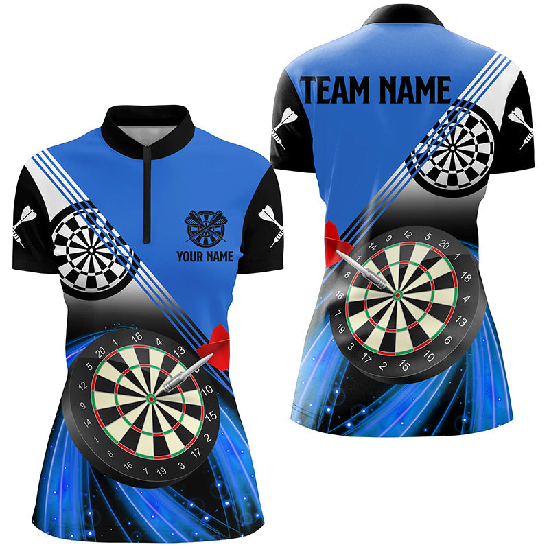 Personalized Blue Darts Quarter-Zip, Dart Team Custom Dart Apparel VHM1086