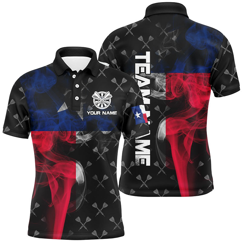 Personalized Smoke Texas Flag Dart Quarter-Zip, Patriotic Darts Dart VHM1097