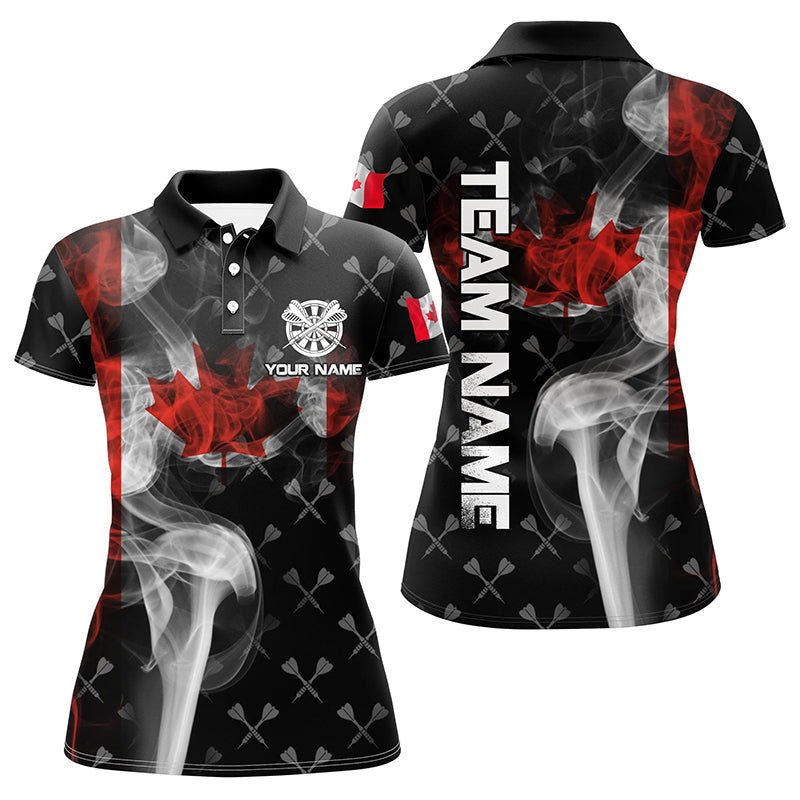 Personalized Smoke Canada Flag Dart Quarter-Zip, Patriotic Darts Dart VHM1098