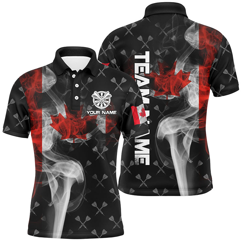 Personalized Smoke Canada Flag Dart Quarter-Zip, Patriotic Darts Dart VHM1098