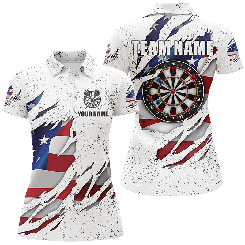 Personalized White Grunge American Flag Darts Custom Patriotic Dart VHM1114