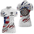 Personalized White Grunge American Flag Darts Custom Patriotic Dart VHM1114