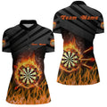 Personalized Flame Dart Board Darts Quarter-Zip, Dart Custom Dart Team VHM1122