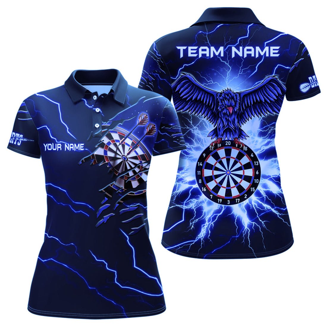 Personalized Thunder Blue Eagle Dart Quarter-Zip Custom Dart Dart Team VHM1142