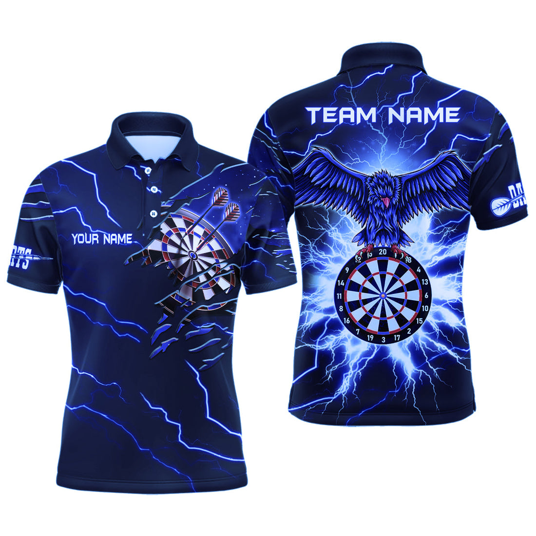 Personalized Thunder Blue Eagle Dart Quarter-Zip Custom Dart Dart Team VHM1142