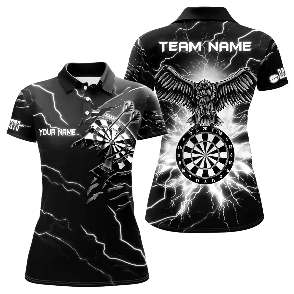 Personalized Thunder Black White Eagle Dart Custom Dart Dart VHM1144