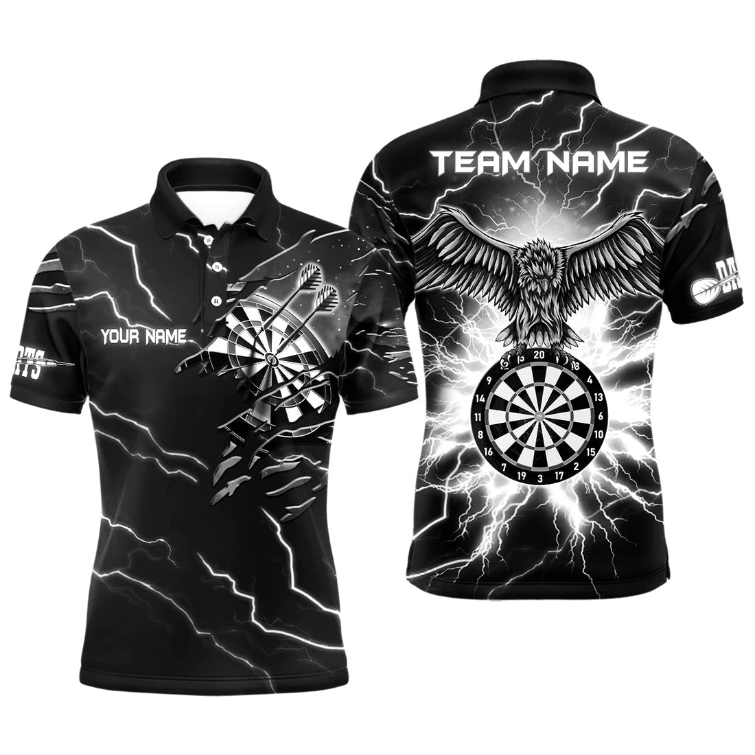Personalized Thunder Black White Eagle Dart Custom Dart Dart VHM1144