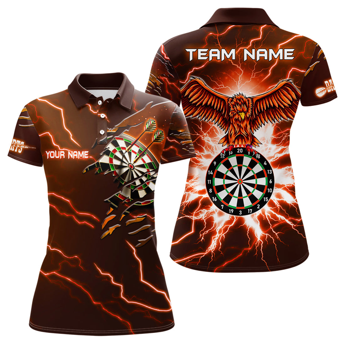 Personalized Thunder Orange Eagle Dart Custom Dart Dart Team VHM1145