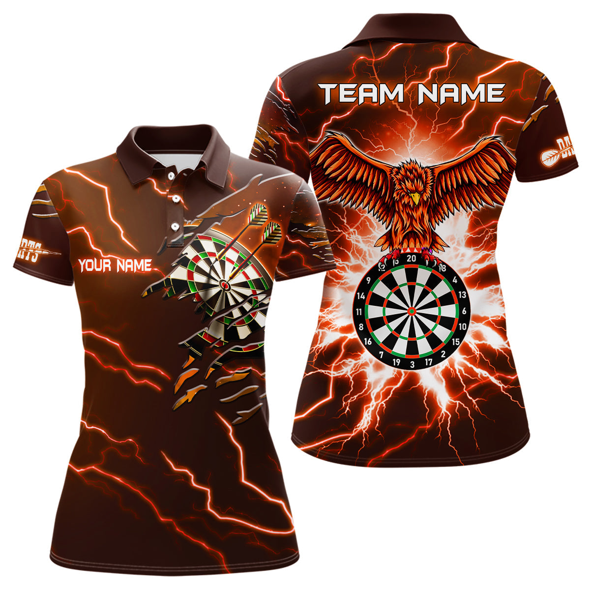 Personalized Thunder Orange Eagle Dart Custom Dart Dart Team VHM1145