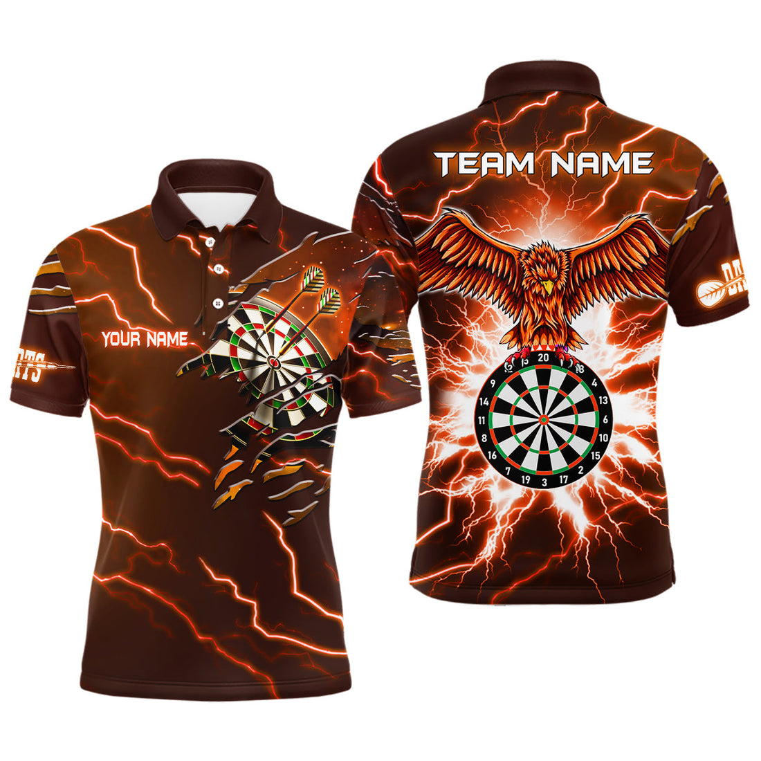 Personalized Thunder Orange Eagle Dart Custom Dart Dart Team VHM1145
