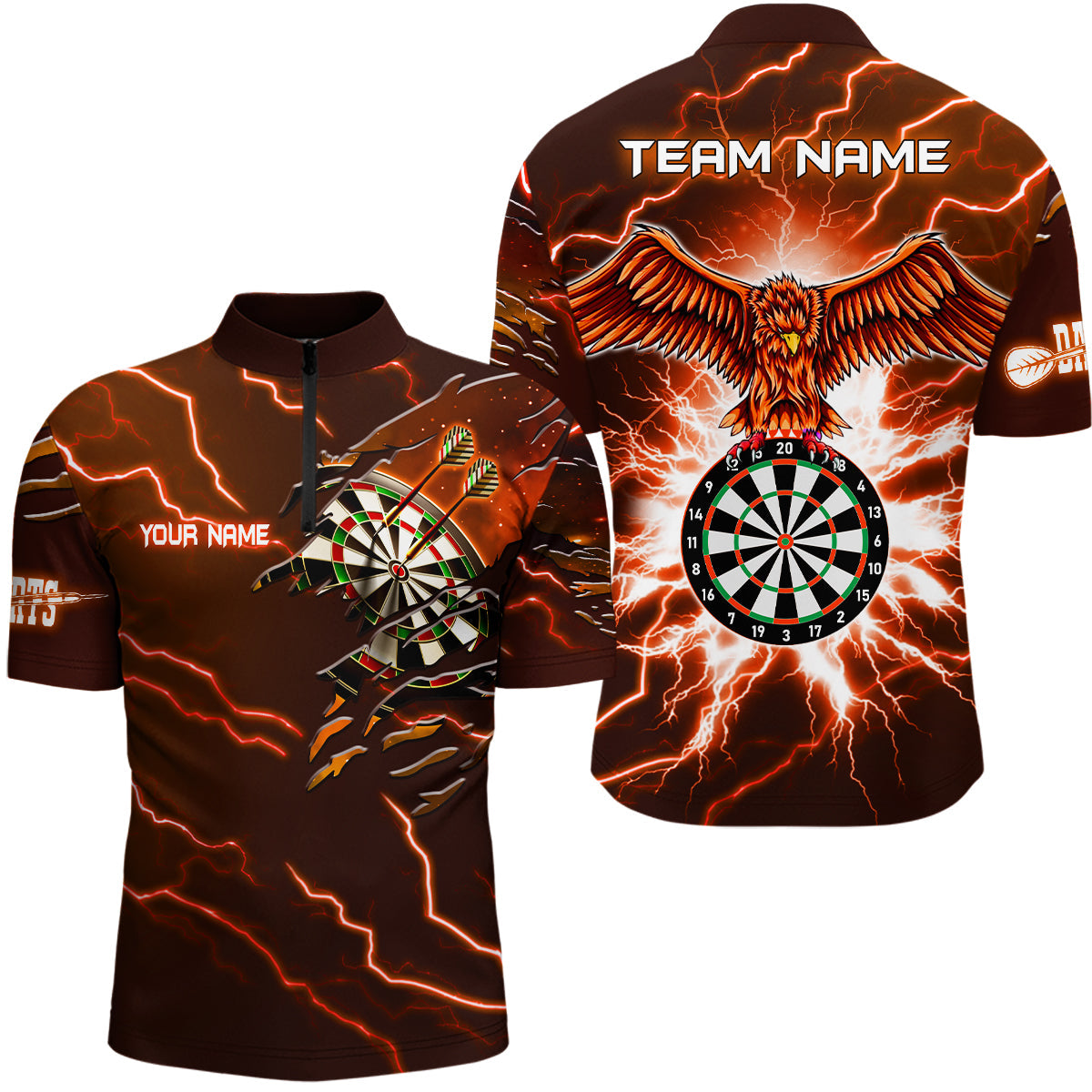 Personalized Thunder Orange Eagle Dart Custom Dart Dart Team VHM1145
