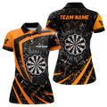 Personalized Orange Glass Break Dart Quarter-Zip Custom Dart Dart Team VHM1157