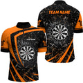 Personalized Orange Glass Break Dart Quarter-Zip Custom Dart Dart Team VHM1157
