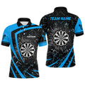 Personalized Blue Glass Break Dart Quarter-Zip Custom Dart Dart Team VHM1158