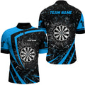 Personalized Blue Glass Break Dart Quarter-Zip Custom Dart Dart Team VHM1158