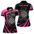 Personalized Pink Glass Break Dart Quarter-Zip Custom Dart Dart Team VHM1159