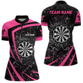 Personalized Pink Glass Break Dart Quarter-Zip Custom Dart Dart Team VHM1159