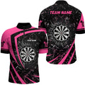 Personalized Pink Glass Break Dart Quarter-Zip Custom Dart Dart Team VHM1159