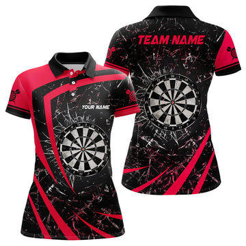 Personalized Red Glass Break Dart Quarter-Zip Custom Dart Dart Team VHM1160