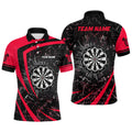 Personalized Red Glass Break Dart Quarter-Zip Custom Dart Dart Team VHM1160