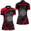 Personalized Red Glass Break Dart Quarter-Zip Custom Dart Dart Team VHM1160