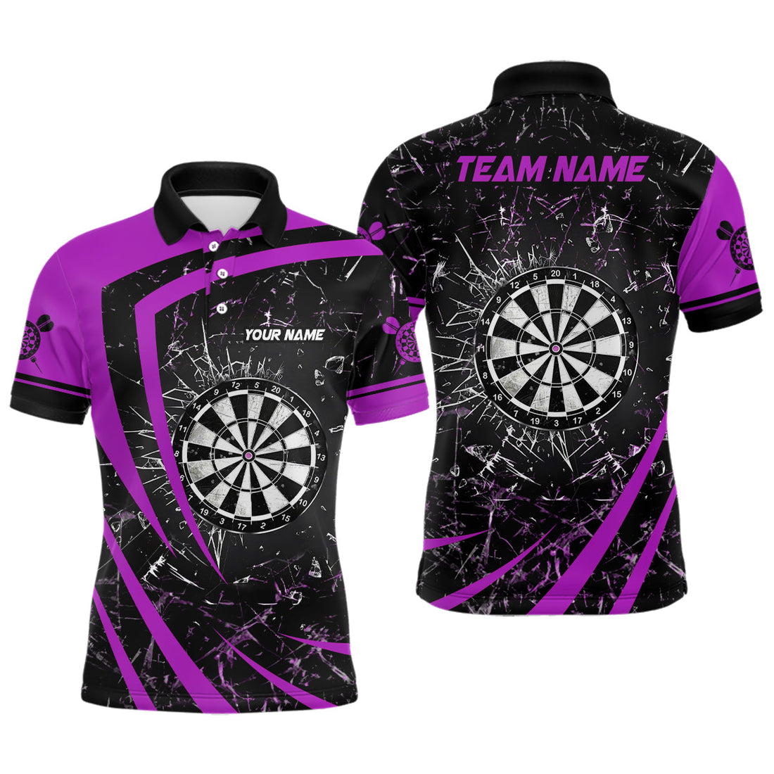 Personalized Purple Glass Break Dart Custom Dart Dart Team VHM1163