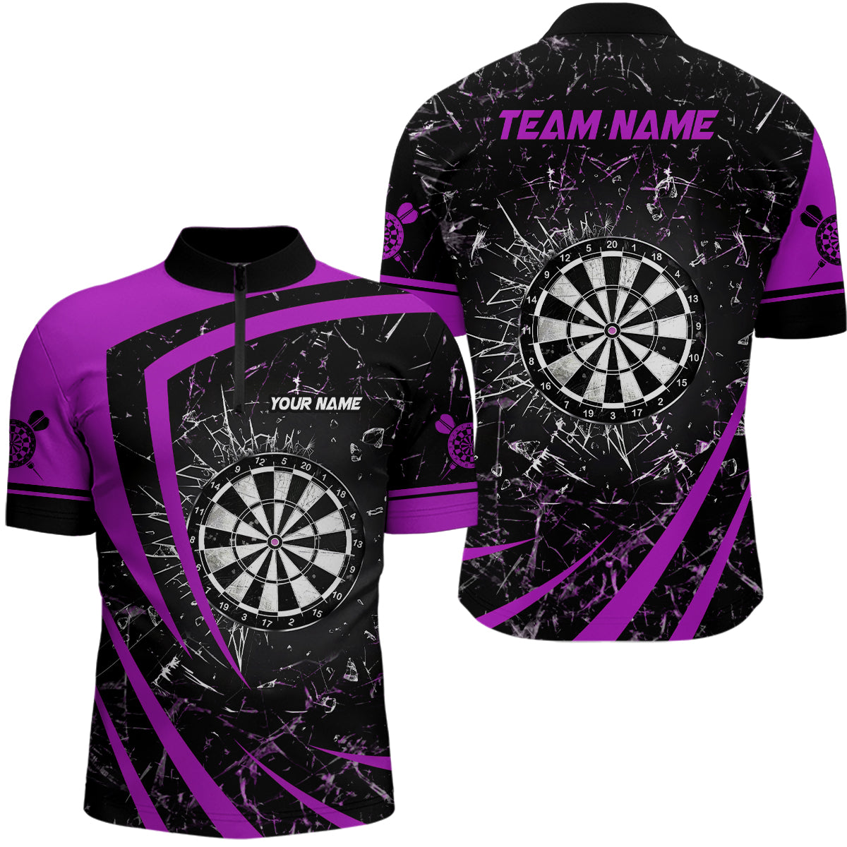 Personalized Purple Glass Break Dart Custom Dart Dart Team VHM1163