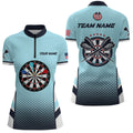 Personalized Blue American Flag Darts Quarter-Zip, Dart Dart Team VHM1110