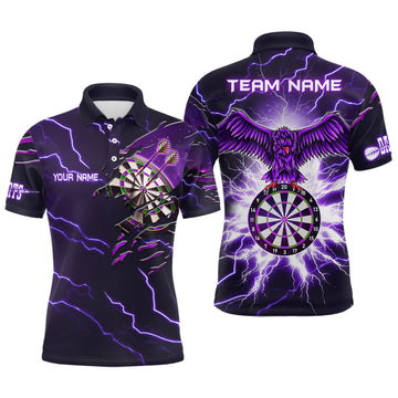 Personalized Thunder Purple Eagle Dart Quarter-Zip Custom Dart Team VHM1120