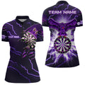 Personalized Thunder Purple Eagle Dart Quarter-Zip Custom Dart Team VHM1120
