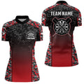 Personalized Camo Red Dart Quarter-Zip Custom Dart Dart Team VHM1134