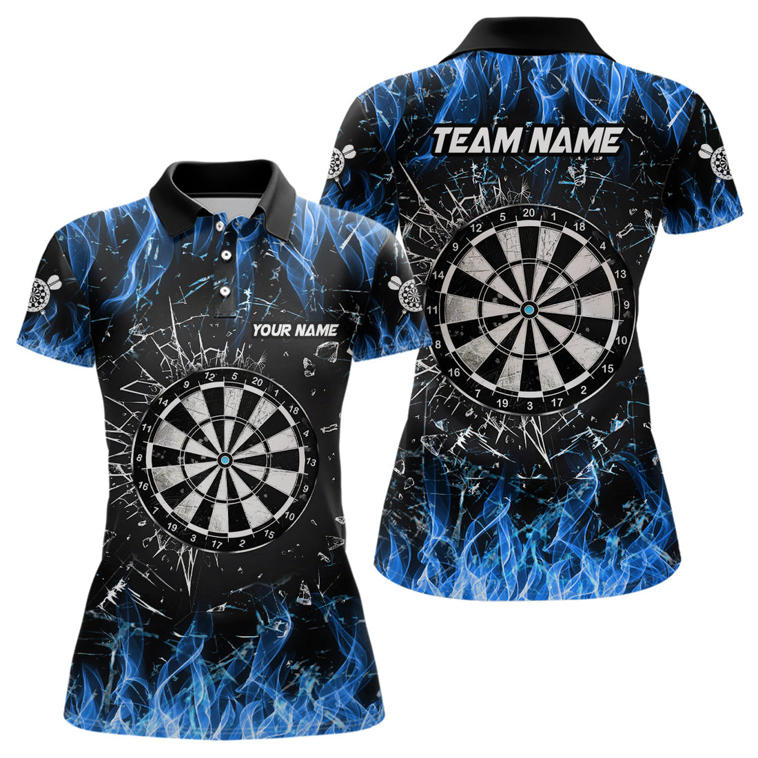 Personalized Blue Fire Glass Break Dart Custom Dart Dart Team VHM1193