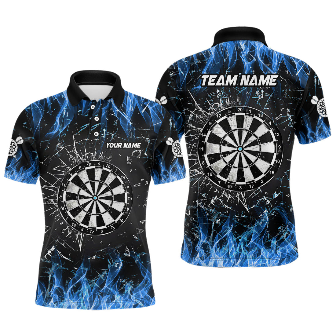Personalized Blue Fire Glass Break Dart Custom Dart Dart Team VHM1193