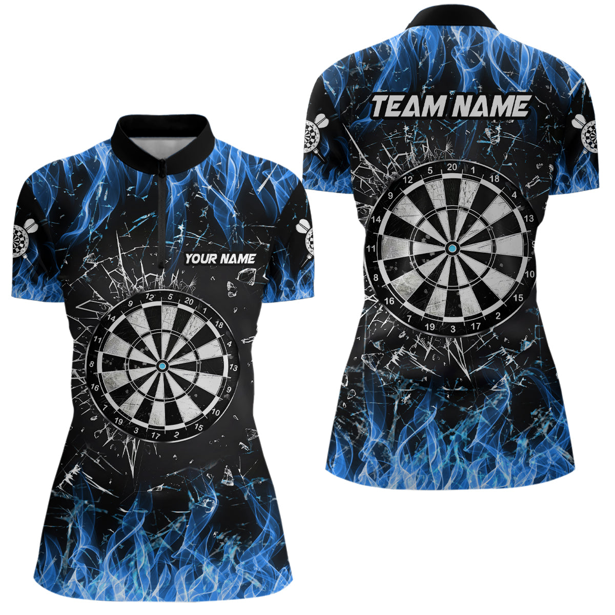 Personalized Blue Fire Glass Break Dart Custom Dart Dart Team VHM1193