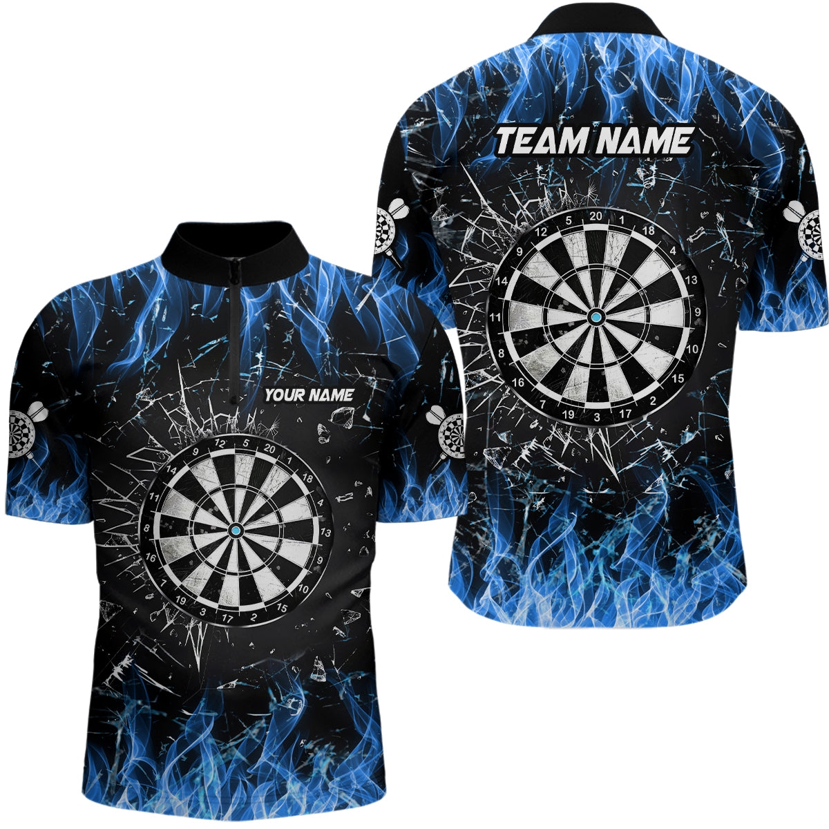 Personalized Blue Fire Glass Break Dart Custom Dart Dart Team VHM1193