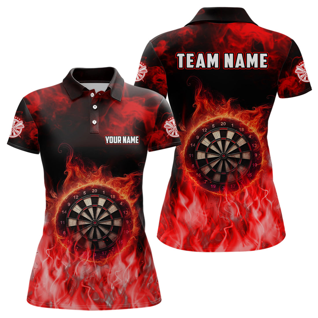 Personalized Flame Red Dart Quarter-Zip, Dart Team Custom Dart VHM1084