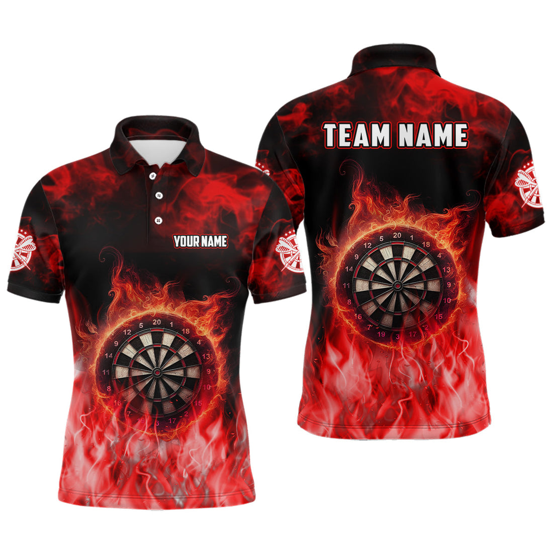 Personalized Flame Red Dart Quarter-Zip, Dart Team Custom Dart VHM1084