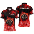 Personalized Flame Red Dart Quarter-Zip, Dart Team Custom Dart VHM1084