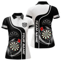 Personalized Black White Dartboard Dart Quarter-Zip, Custom Dart Team VHM1085