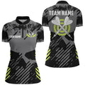 Darts Grey Skull Grunge Style Custom Men Quarter-Zip, Idea Gifts For Players