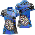 Personalized 3D Dartboard Blue Grunge Men Darts Custom Darts Team Uniform
