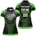 Put Me Down For 100 Green Men Darts Quarter-Zip Custom Funny Dart Team